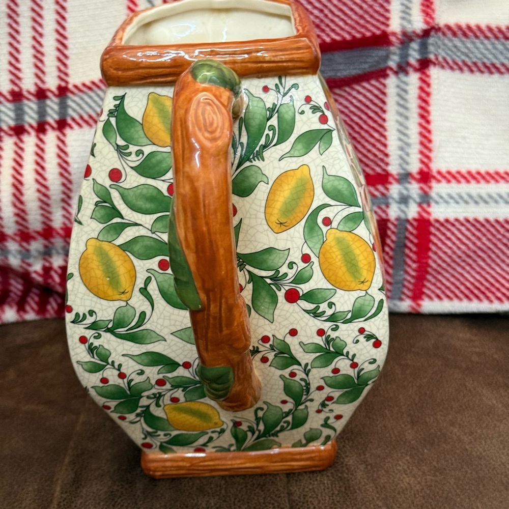 8”H Pacific Rim Ceramic Lemon Pitcher - Picture 5 of 6